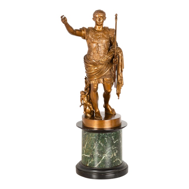 Fine Italian Grand Tour Bronze Sculpture of Augustus Prima Porta by Boschetti For Sale