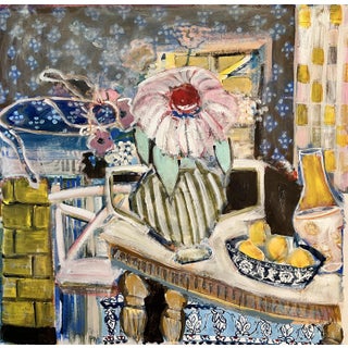 Calico Cat Large Cat Painting Original Art by Shann Spishak For Sale