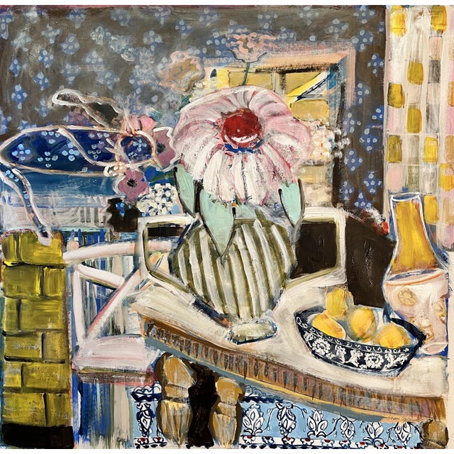 Calico Cat Large Cat Painting Original Art by Shann Spishak For Sale