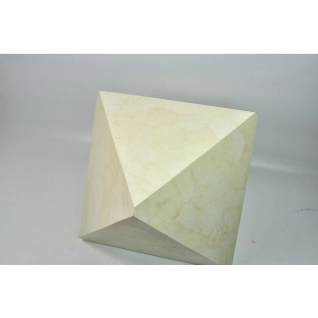 Contemporary Side Table n White Rock Crystal Marquetry from Ginger Brown For Sale - Image 3 of 5