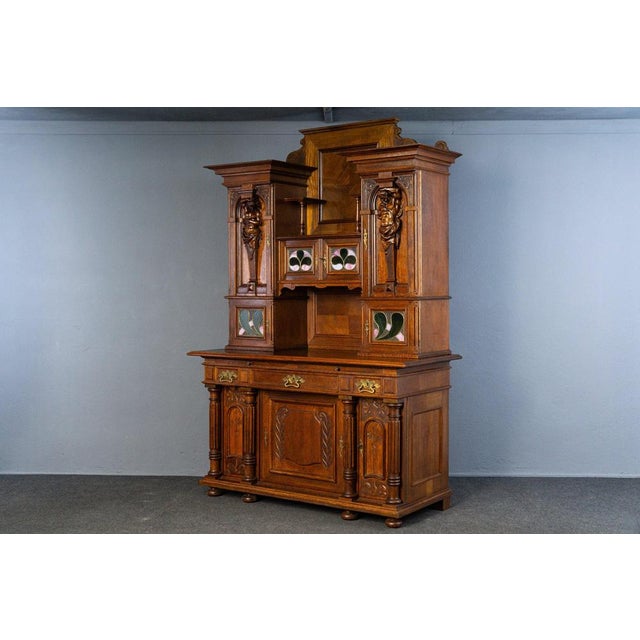 Wood Vintage Sideboard in Oak For Sale - Image 7 of 18