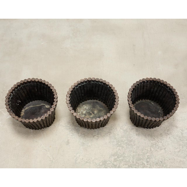 Set of Three Bronzed Faux-Bamboo Jardinières or Planters For Sale - Image 4 of 17