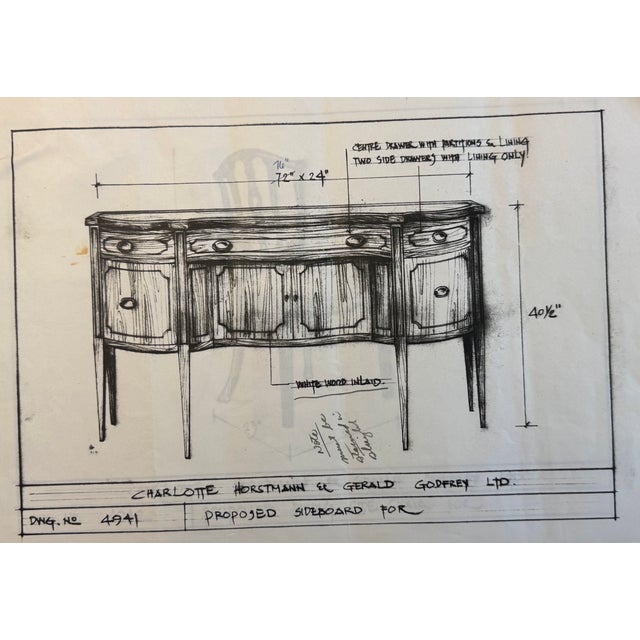 Brown 1980s George Hepplewhite Inspired Sideboard For Sale - Image 8 of 13