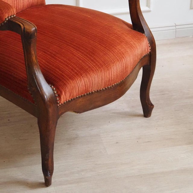 Antique French Salon Chair, 1890s For Sale - Image 4 of 13