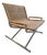 Ward Bennett for Brickel Associates (Attributed To) Chrome and Woven Cane Sled Lounge Chair For Sale