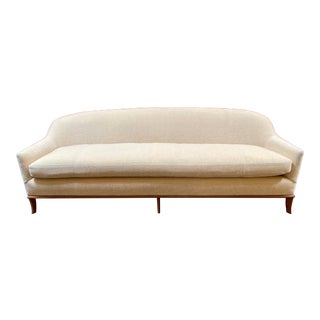 Vintage T. H. Robsjohn-Gibbings Style + Donghia Fabric Sofa For Sale