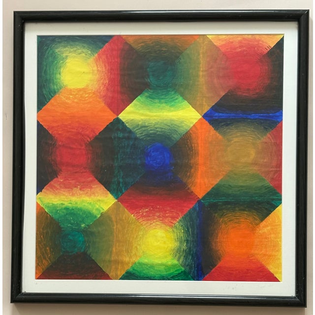 Abstract Oil Painting - Abstract Geometric For Sale - Image 3 of 10