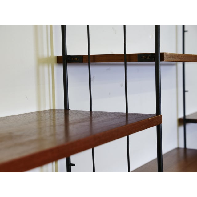Wood Mid-Century Modular String Shelving Unit in Teak, 1960s, Set of 12 For Sale - Image 7 of 18