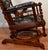 Brown 1870 Antique George Hunzinger Barley Twist Mahogany Rocking Chair New Upholstery For Sale - Image 8 of 13