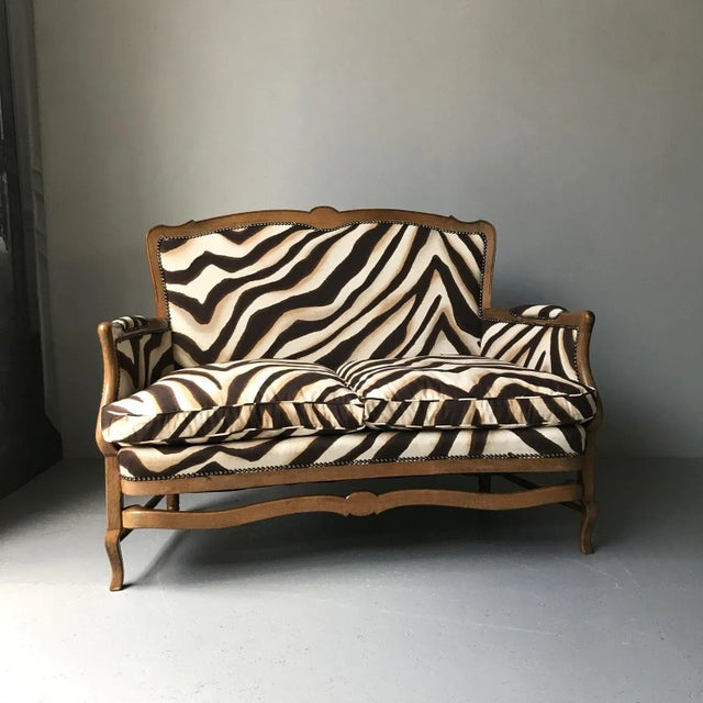 Ralph Lauren Zebra Loveseat Chairish
