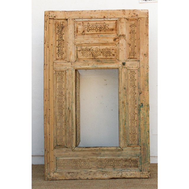 Ancient Carved Star Moroccan Riad Door For Sale - Image 14 of 16