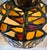 Early 20th Century Antique Folk Art Stained Glass Pendant Fixture For Sale - Image 5 of 10