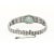 Vintage Art Deco Old Euro Cut Diamond and Emerald Bracelet in Platinum For Sale In Miami - Image 6 of 8
