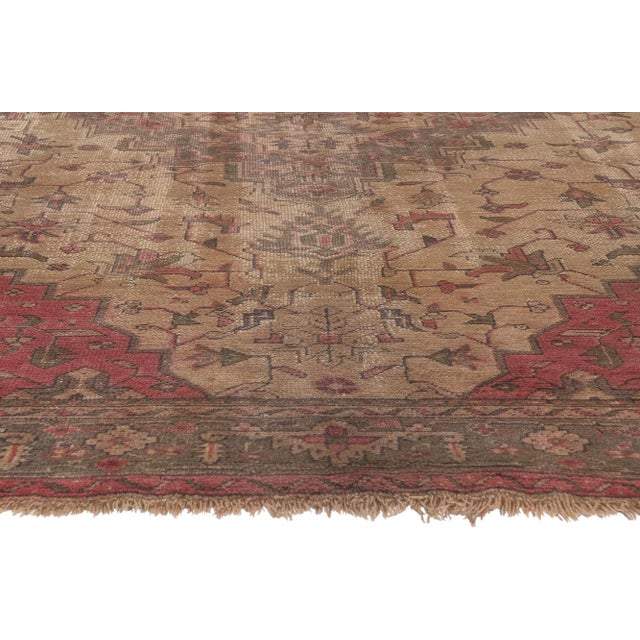 Early 20th Century Antique Turkish Serapi Rug - 08'10 X 11'07 For Sale - Image 4 of 9