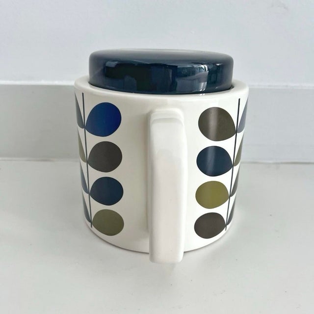 Orla Kiely Teapot Multi Stem in Khaki Marine Print For Sale - Image 4 of 7