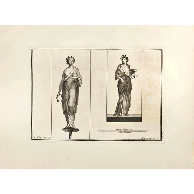 Goddess Flora with Garland from "Antiquities of Herculaneum" is an etching on paper realized by Filippo Morghen in the...