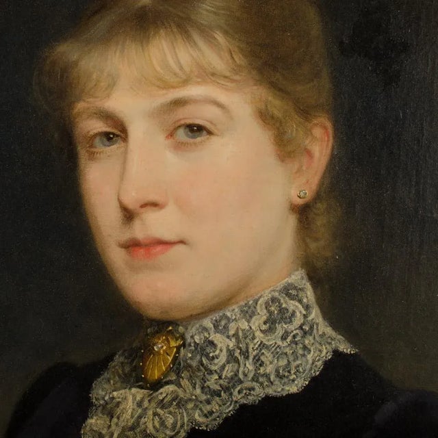 Late 19th Century Arthur Von Ferraris (Hungary, 1856- 1936) "Seated Lady". For Sale - Image 5 of 11