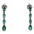 Emerald 18k Drop Dangle Earrings - 2 Pieces For Sale
