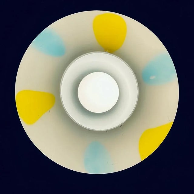 Mid-Century Multicolor Opaline Murano Glass Pendant Lamp from Stilnovo, Italy, 1950s For Sale - Image 11 of 13