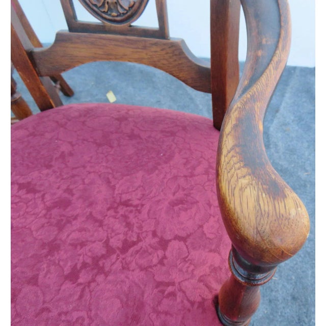 French French Oak Carved Dining Chairs-Set of 6 For Sale - Image 3 of 12