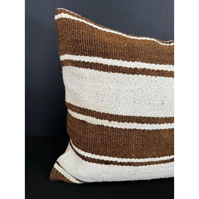 Turkish Hemp Pillow Cushion Natural Beige Brown Cushion Cover 20"x20" #30592 Enhance your home decor with our Kilim Pillow...