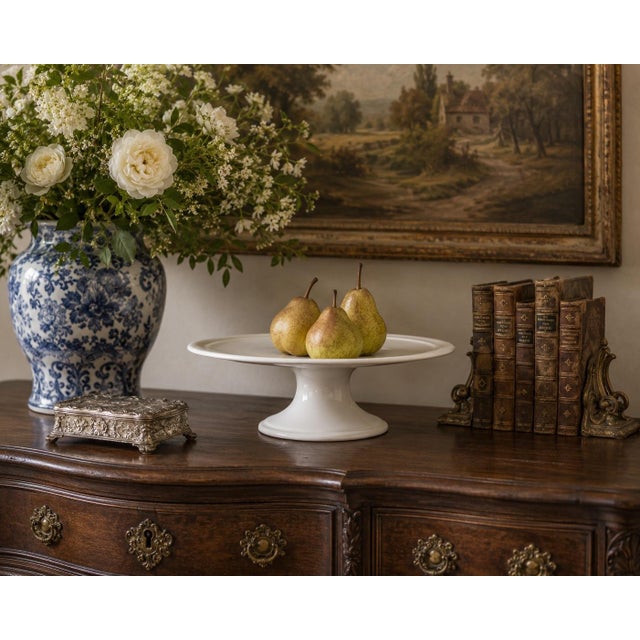 White 19th Century Dutch White Ironstone Cake Stand For Sale - Image 8 of 9