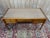 A Louis XVI style flat desk in solid mahogany, circa 1960, restored by our workshops. The central top is covered in gray-...