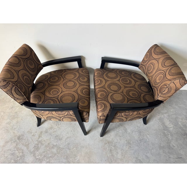 2000 - 2009 Pair of Contemporary Club Chairs by Thayer Coggin Inc. For Sale - Image 5 of 16