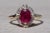 Gold The Leavenworth: Ladies 14K Yellow Gold Ruby and Diamond Ring For Sale - Image 8 of 10
