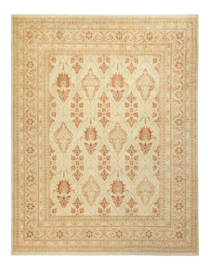 Mogul Collection Hand-Knotted Area Rug - Ivory 8' 2" x 10' 4"