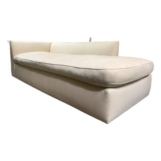 Contemporary Cream Linen 'Left Back' Sofa by Waldo Fernandez For Sale