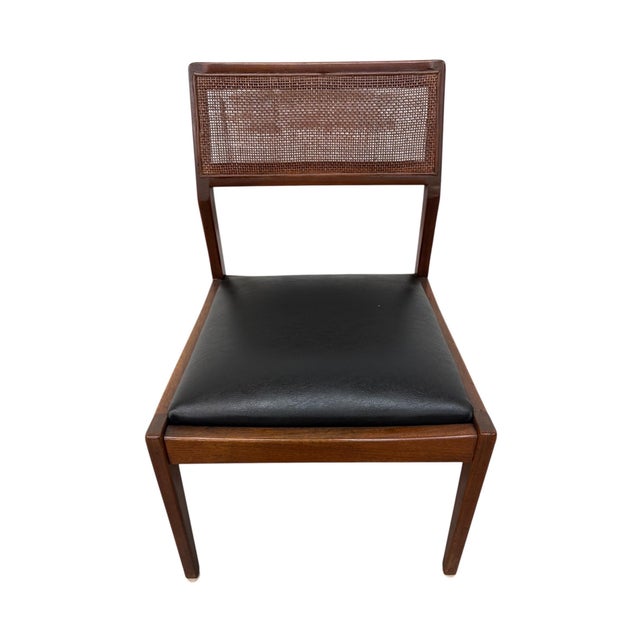 1960s Mid-Century Modern Jens Risom "Playboy" Walnut & Cane Dining Chairs - Set of 6 For Sale - Image 5 of 7