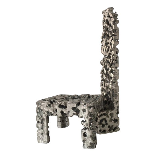 Urano Palma, Post-Modern Abstract Sculptures, 1980, Chromed Bronze, Set of 2 For Sale