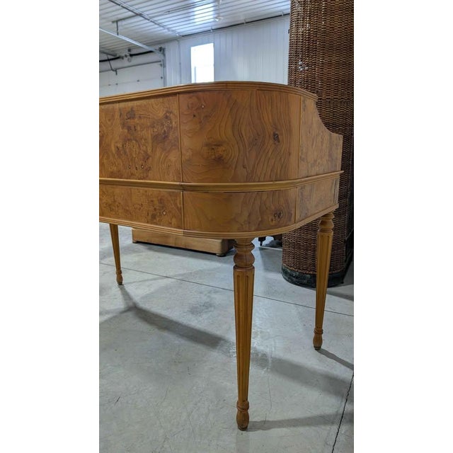 Vintage American of Martinville Burlwood Writing Desk For Sale - Image 10 of 10