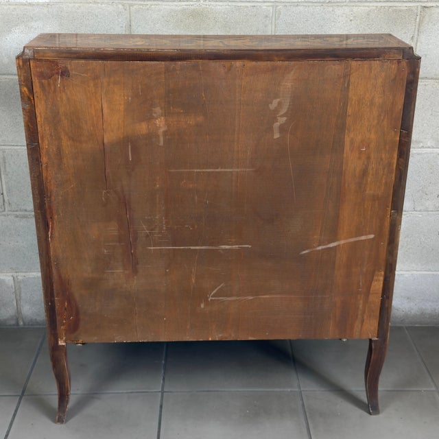 Antique Italian Inlaid Wooden Chest of Drawers For Sale - Image 3 of 11