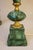 Green Matching Pair Large Neoclassic Hollywood Regency Modern Green Malachite Marble Urn Style Column Table Lamps 1960's Italy For Sale - Image 8 of 12