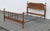 vintage Colonial-style spindle full size bed frame with a "pediment" headboard and a spindle-style footboard with turned...