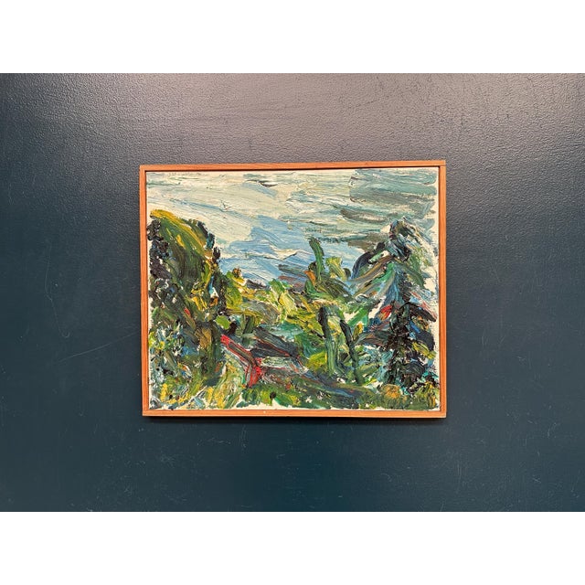 Lush Landscape , 1950s, Oil on Canvas, Framed For Sale - Image 17 of 18