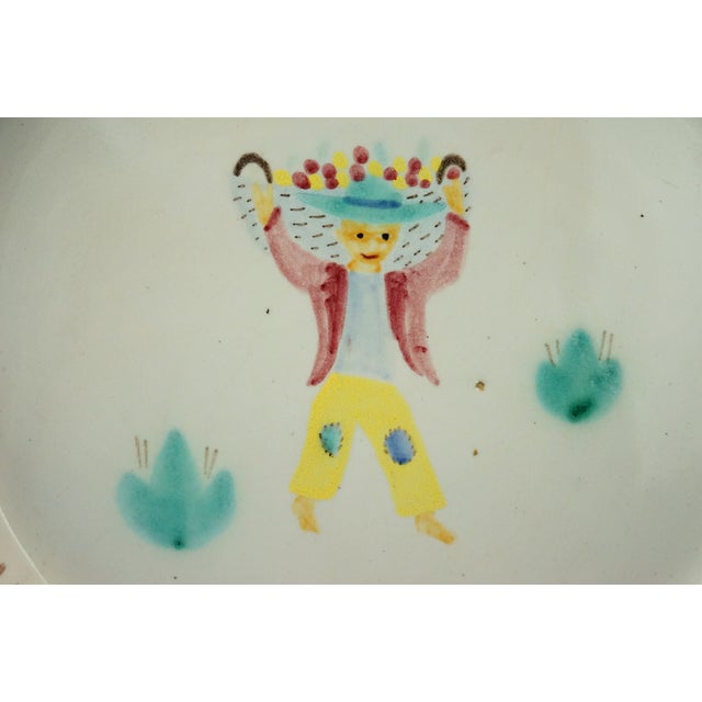 Musa Roma Majolica Ceramic Plate with Airbrush Decoration, 1900s For Sale - Image 10 of 18