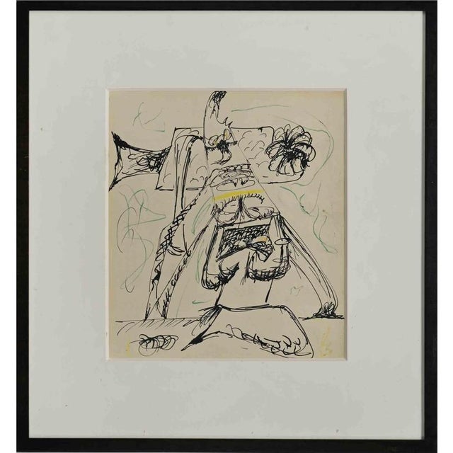 Modern Arshile Gorky, Agony, Motif, 1946, Ink, Wax and Crayon For Sale - Image 3 of 4