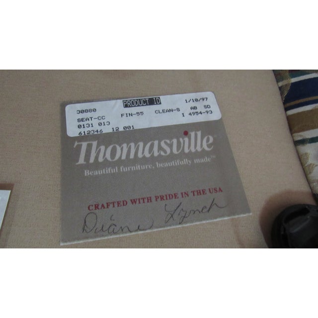 Thomasville Pair of 1980s Thomasville Club Chairs Designer French For Sale - Image 4 of 7