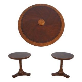 Pair of Ethan Allen Townhouse Pedestal Tables For Sale