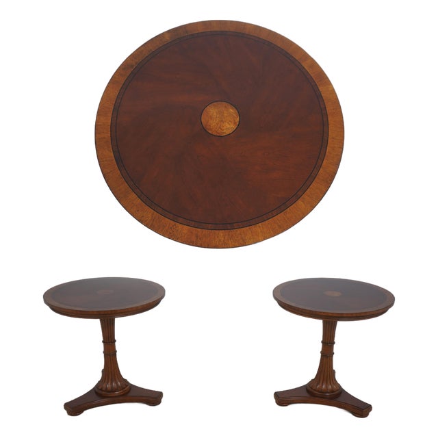 Pair of Ethan Allen Townhouse Pedestal Tables For Sale