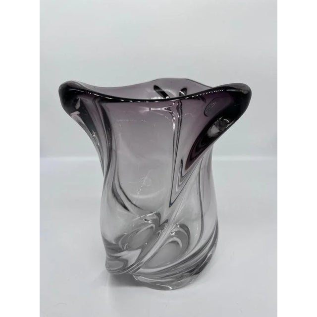 Val Saint Lambert Crystal Vase For Sale - Image 10 of 10