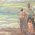 Antique Italian Coastal Village Fishermen Oil Painting – Salvaged Canvas Fragment For Sale - Image 4 of 12