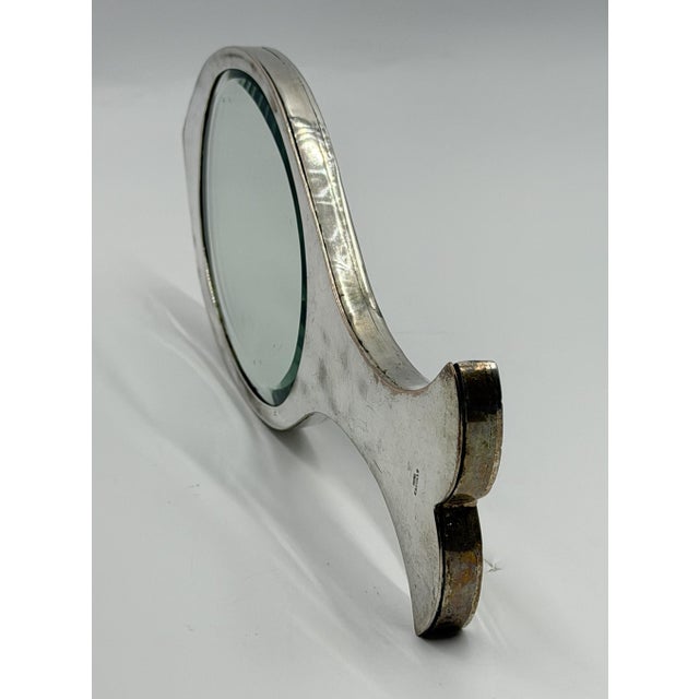 Green Emilia “Mimi” Castillo Taxco Malachite Silver Plate Fish Hand Mirror, 1970s For Sale - Image 8 of 18