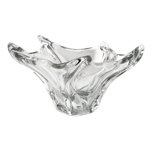 Daum, France, Large 15" Diameter Mid Century Modern Sculptural Art Glass Bowl C1950