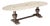 Italian Oval Florentine Dining Table With Antique White Finish For Sale