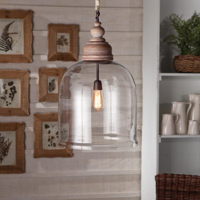 Contemporary Vintner'S Cloche Pendant 26" For Sale - Image 3 of 4