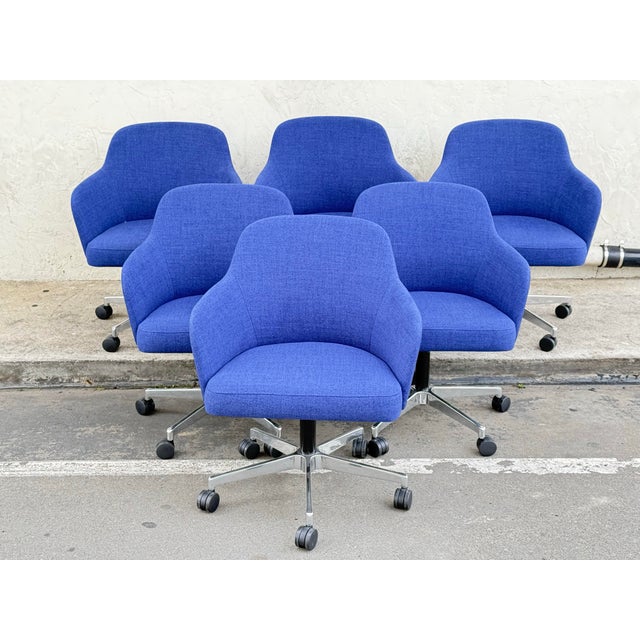 West Elm Steelcase for West Elm Sterling Conference Office Chairs, Set of Eight For Sale - Image 4 of 12
